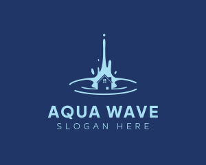 Water Droplet House logo design