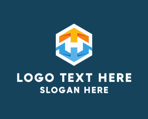 Multicolor - Modern Hexagon Letter H logo design