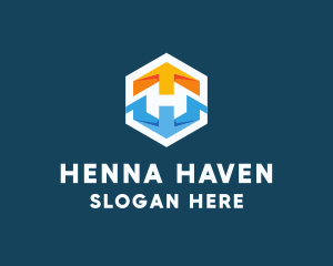 Modern Hexagon Letter H logo design