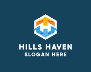 Modern Hexagon Letter H logo design