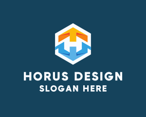 Modern Hexagon Letter H logo design