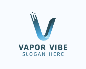 Gradient Blue Letter V logo design