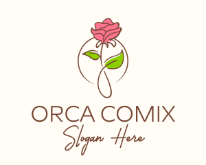 Romantic Rose Flower  Logo