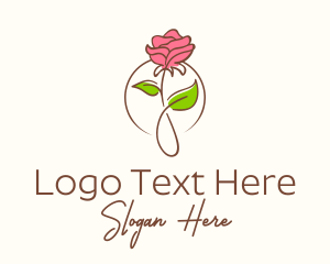 Romantic Rose Flower  Logo