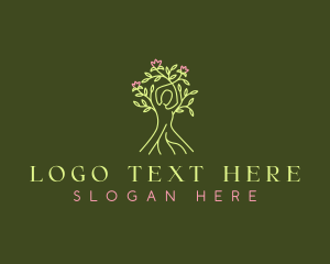 Beauty Woman Tree Logo