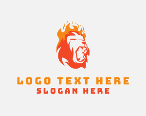 Wild Lion Flame Logo