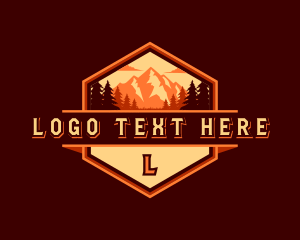 Exploration - Mountain Forest Summit logo design