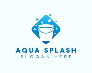 Wash Cleaning Bucket logo design