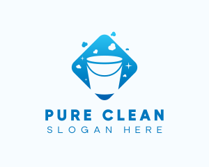 Wash Cleaning Bucket logo design