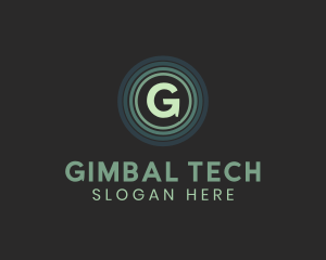 Tech Gaming Circle Glow logo design