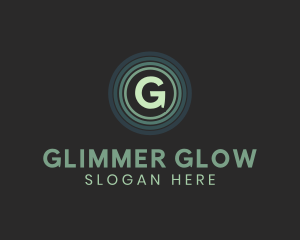 Tech Gaming Circle Glow logo design