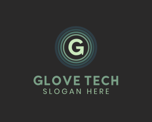 Tech Gaming Circle Glow logo design