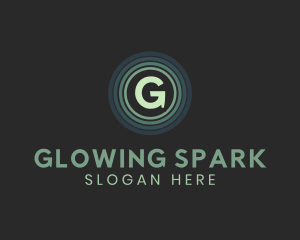 Tech Gaming Circle Glow logo design