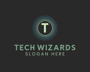 Gadgets - Tech Gaming Circle Glow logo design