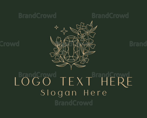 Golden Elegant Crystal Logo