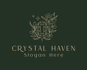 Golden Elegant Crystal logo design