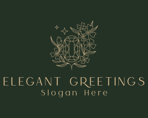 Golden Elegant Crystal logo design