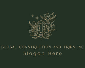 Upscale - Golden Elegant Crystal logo design