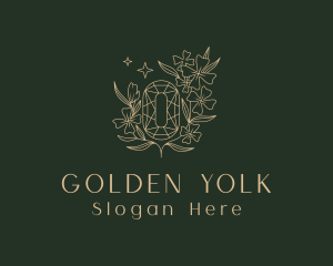 Golden Elegant Crystal logo design