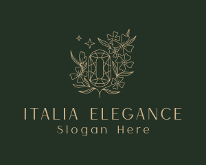 Golden Elegant Crystal logo design