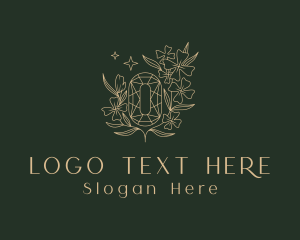 Crystal - Golden Elegant Crystal logo design