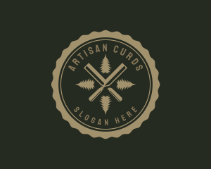 Chisel Wood Carpenter logo design