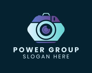 Vlogger - Hexagon Vintage Camera logo design