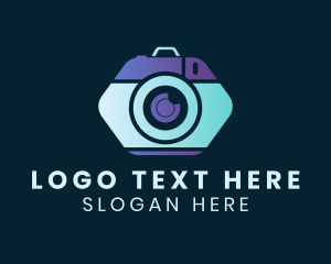 Vlog - Hexagon Vintage Camera logo design