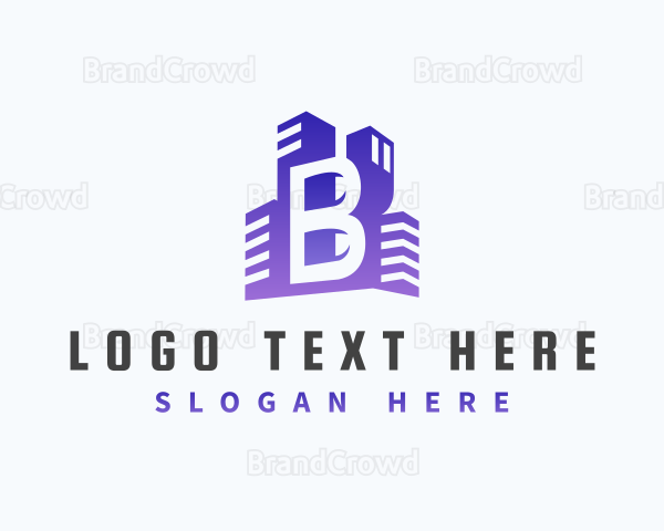 Real Estate Builder Letter  B Logo