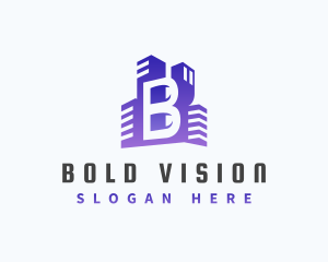 Real Estate Builder Letter  B logo design