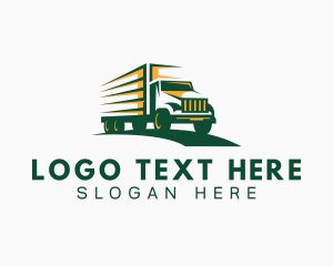 Distribution - Transport Truck Forwarding logo design