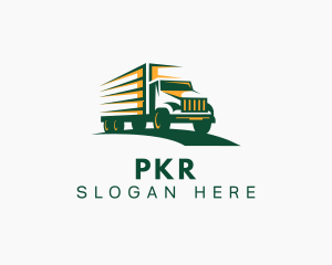 Transport Truck Forwarding logo design