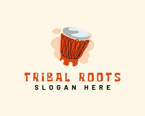 Ashiko Tribal Drum logo design