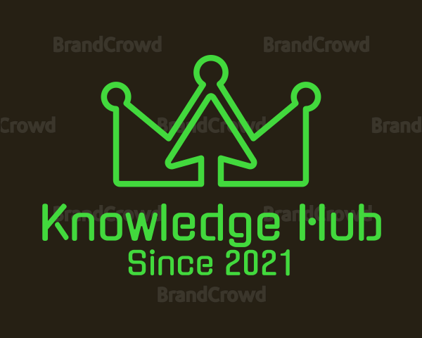 Neon Crown Arrow Logo
