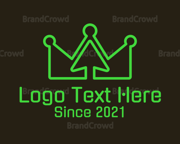 Neon Crown Arrow Logo