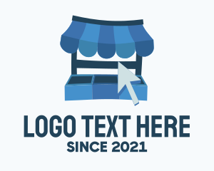 Stand - Blue Online Shop Cursor logo design