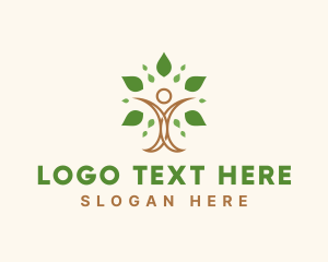 Humanitarian - Wellness Human Tree logo design