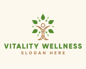 Wellness Human Tree logo design