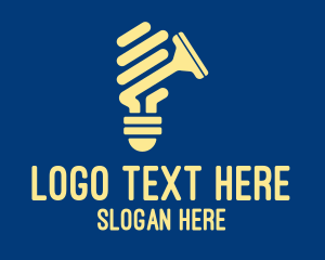 Squeegee - Clean Squeegee Light logo design