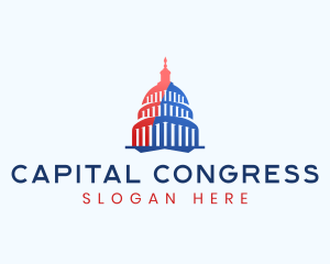 Congress - USA Capitol Architecture logo design