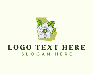 Map - Georgia Cherokee Rose logo design