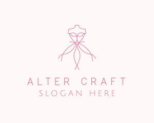 Pink Dress Tailoring  logo design