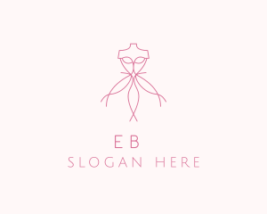 Alteration - Pink Dress Tailoring logo design