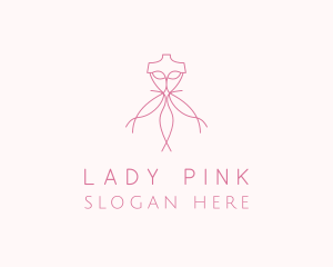 Pink Dress Tailoring  logo design