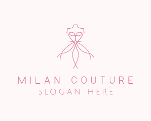 Pink Dress Tailoring  logo design