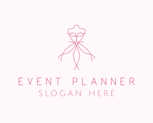 Stylist - Pink Dress Tailoring logo design