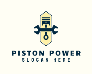 Piston - Wrench Piston Repair logo design