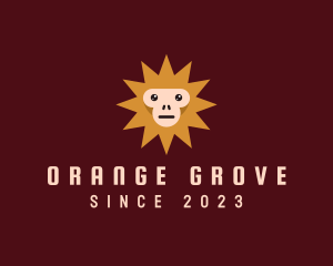 Orangutan - Wild Chimpanzee Cartoon logo design