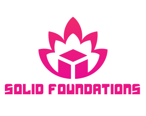 Pink Lotus Cube Logo
