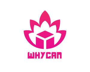 Pink Lotus Cube Logo